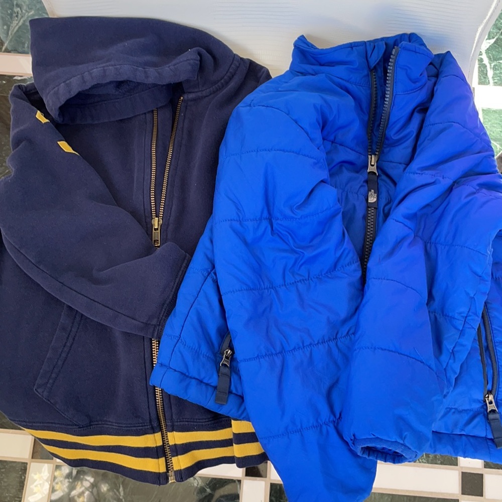 2 boy Jackets. North Face and Polo.